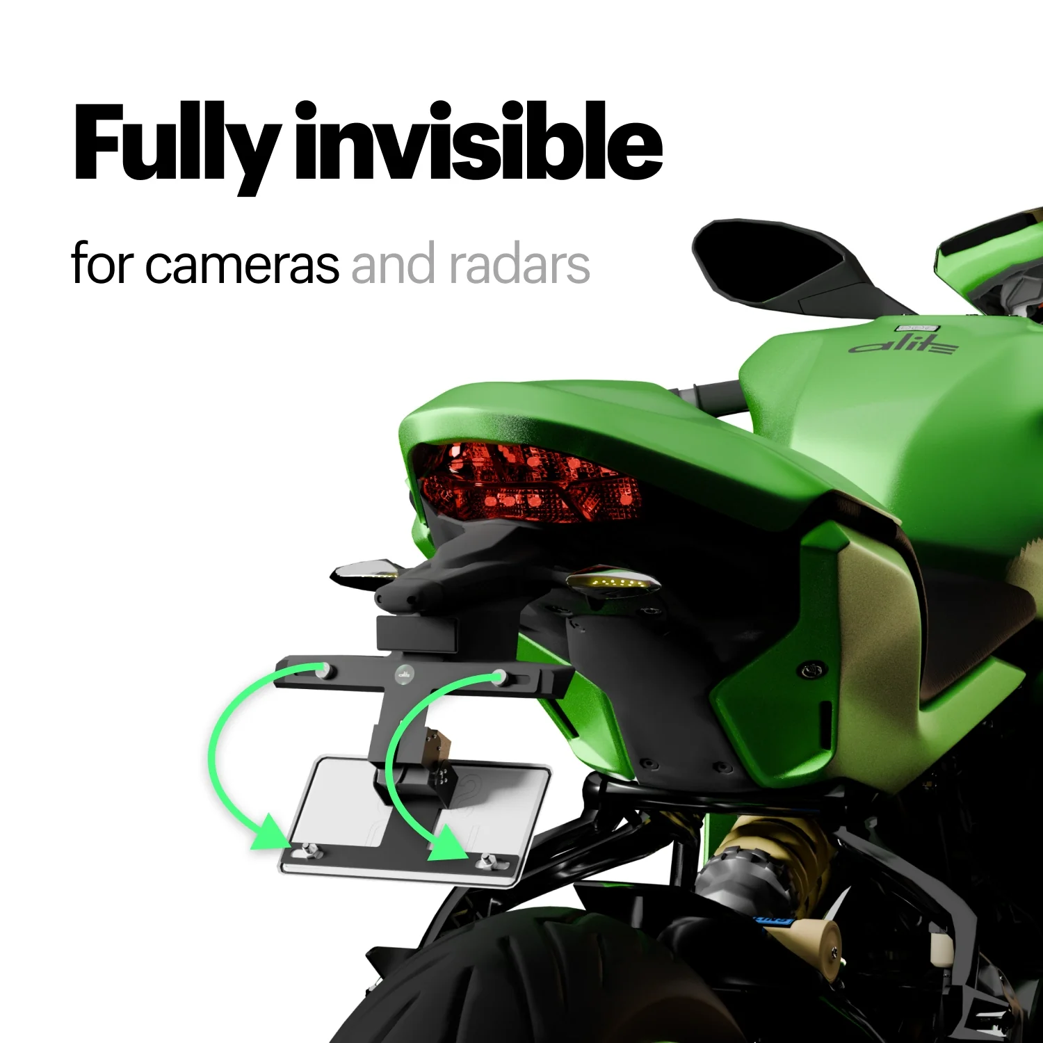 Alite Motoflip Folding frame for motorcycle license plate - Image 3