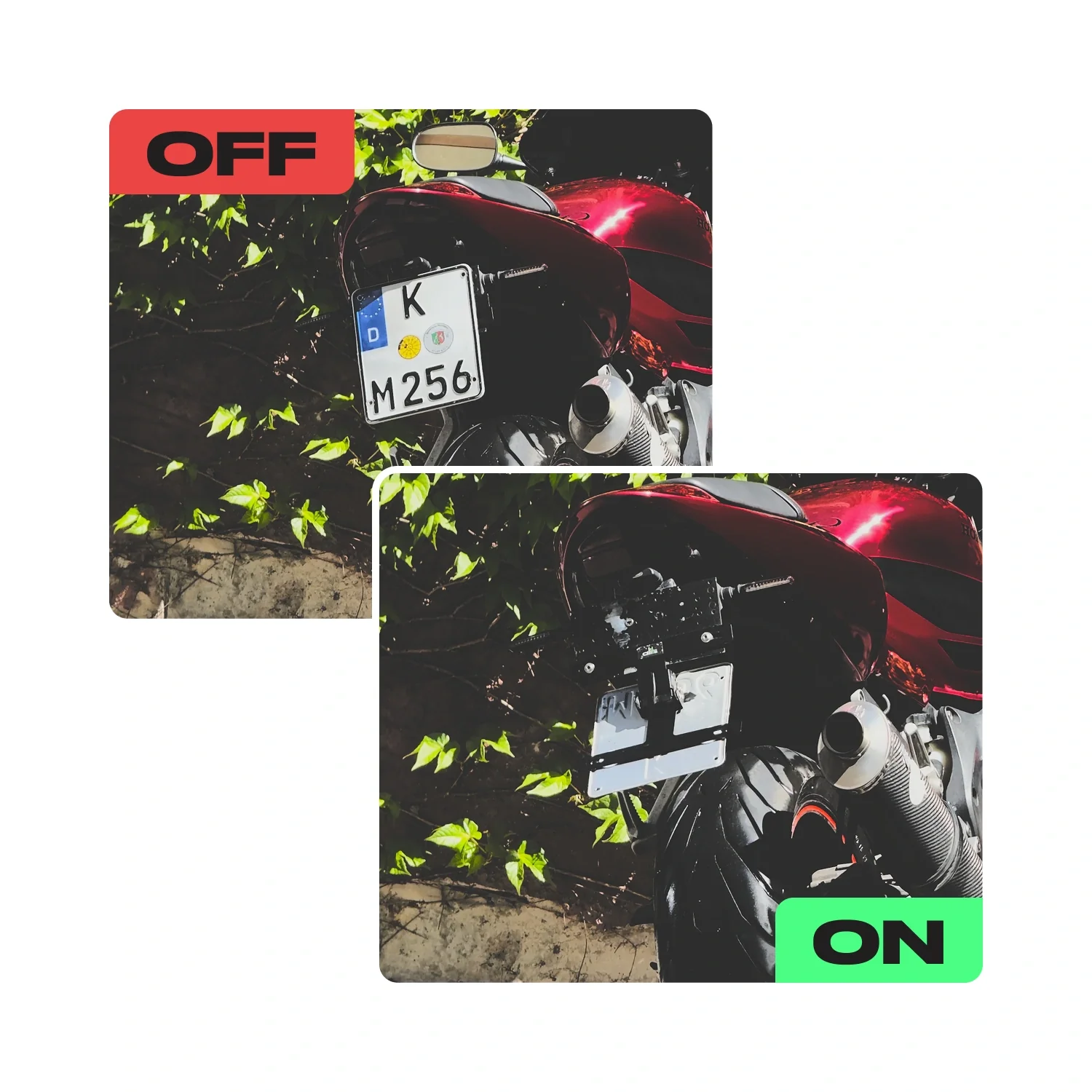 Alite Motoflip Folding frame for motorcycle license plate - Image 5