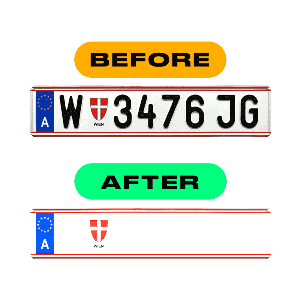 Alite Nanofilm for Austria license plates - Symbol "Q" - Image 3