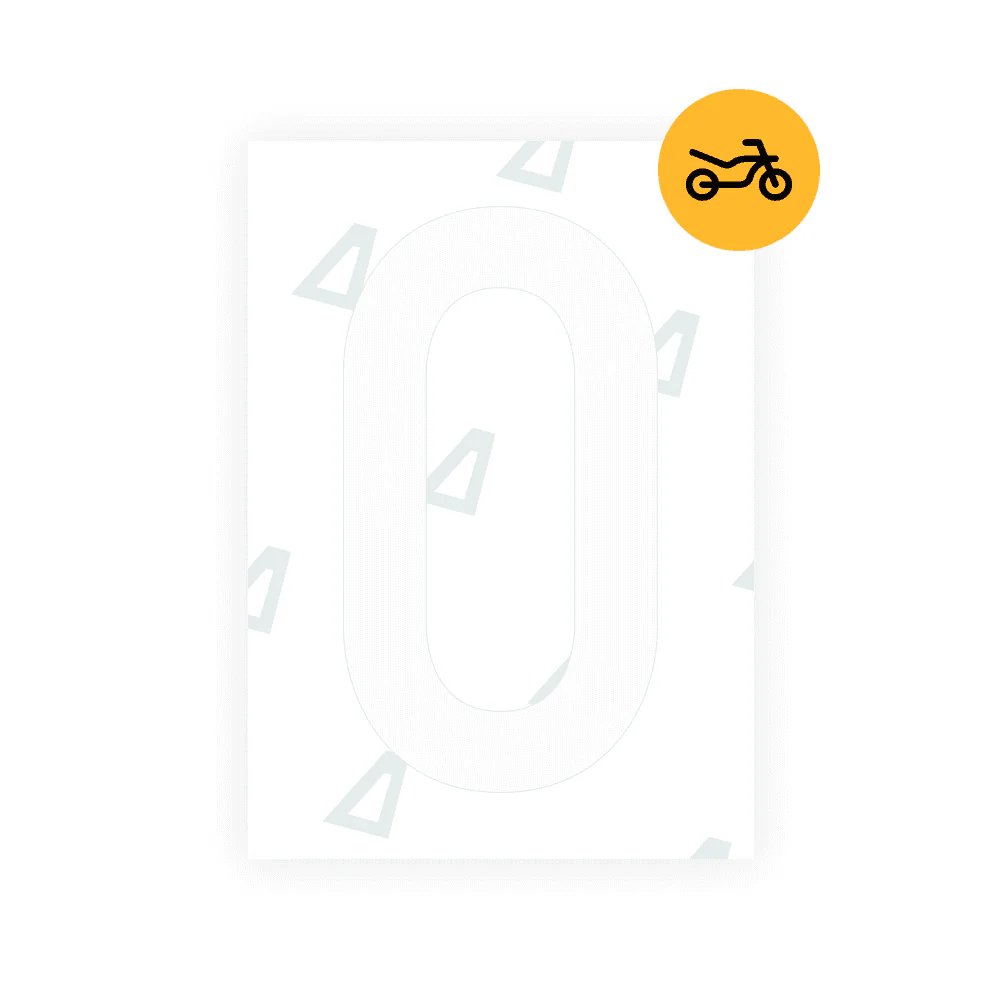 Alite Nanofilm for Austria Moto license plates - Symbol "0" - Image 2