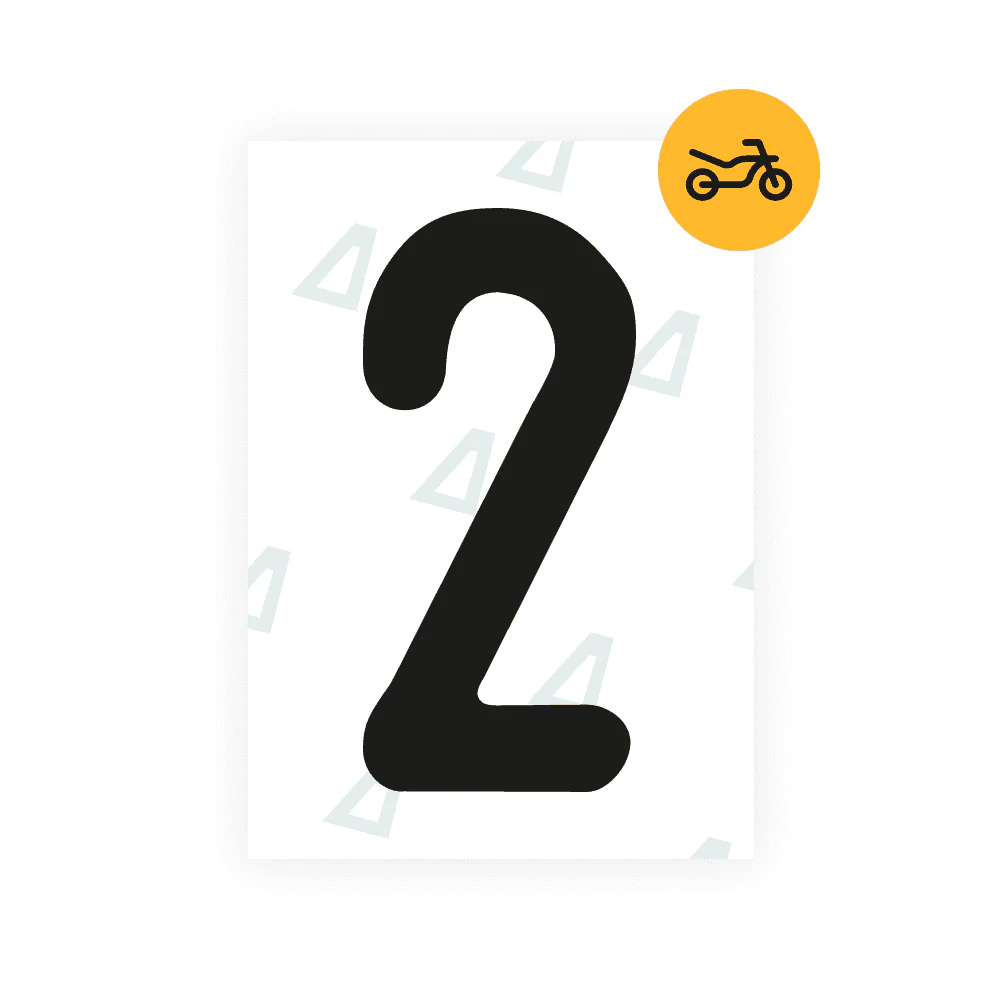 Alite Nanofilm for Austria Moto license plates - Symbol "2"