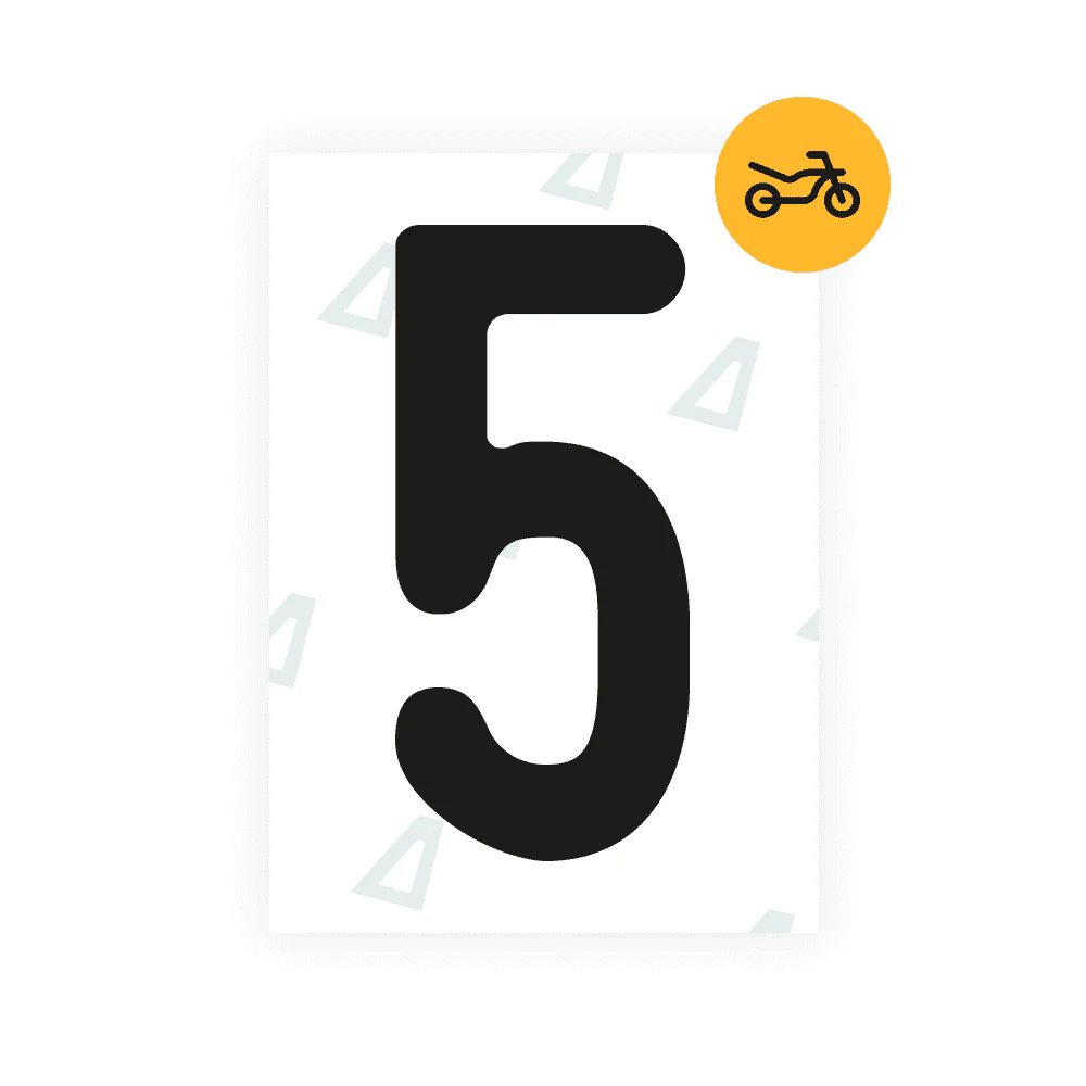 Alite Nanofilm for Austria Moto license plates - Symbol "5"