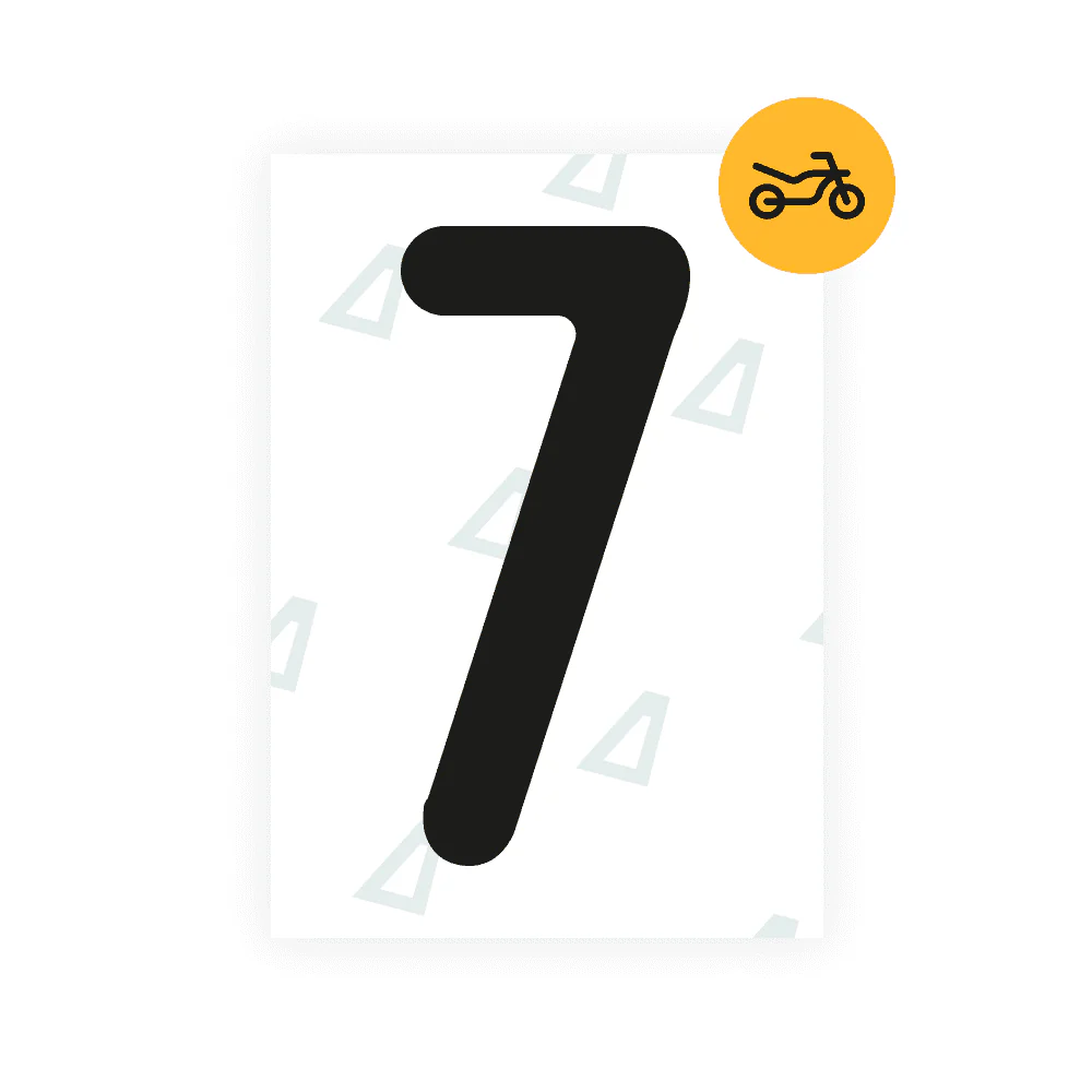 Alite Nanofilm for Austria Moto license plates - Symbol "7"