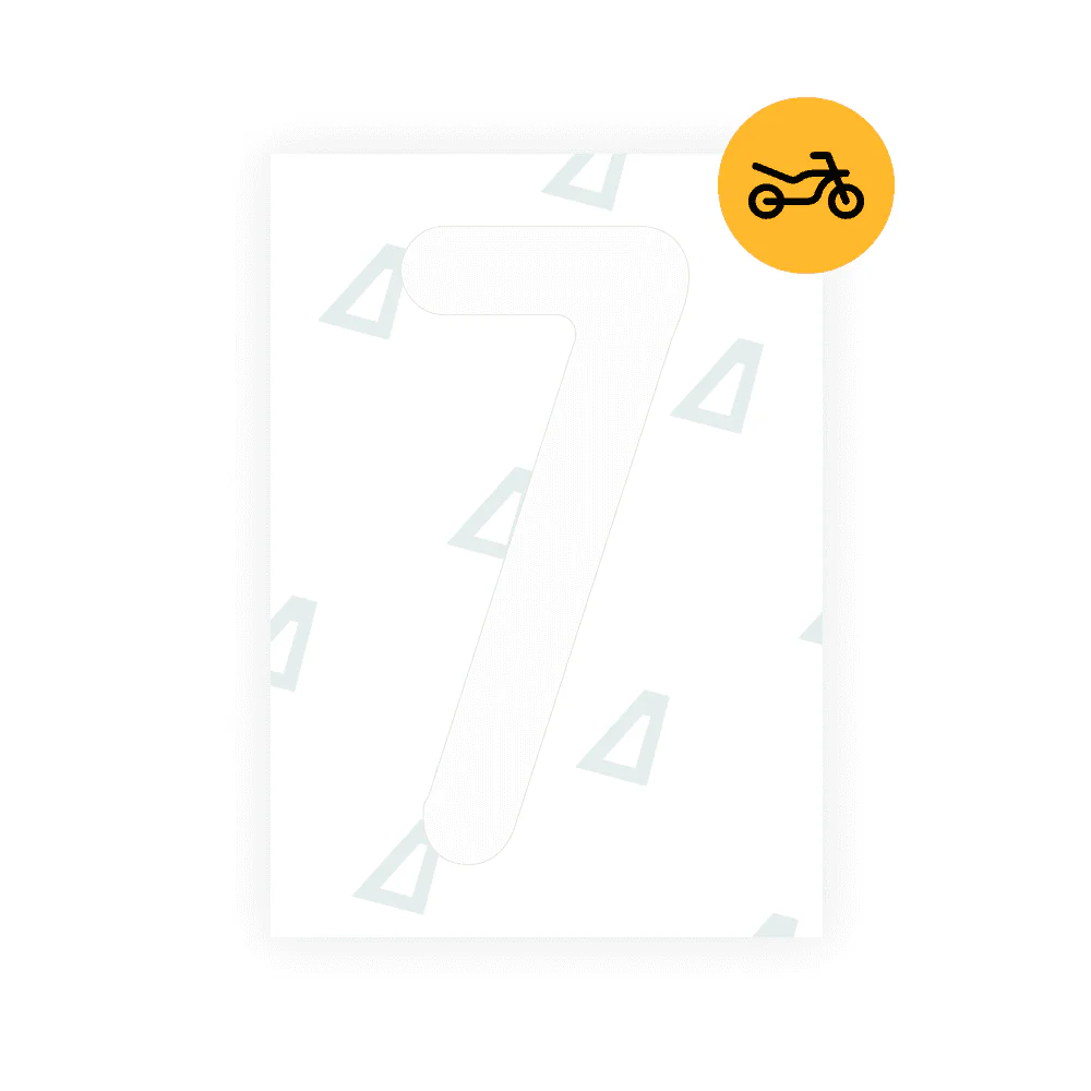 Alite Nanofilm for Austria Moto license plates - Symbol "7" - Image 2