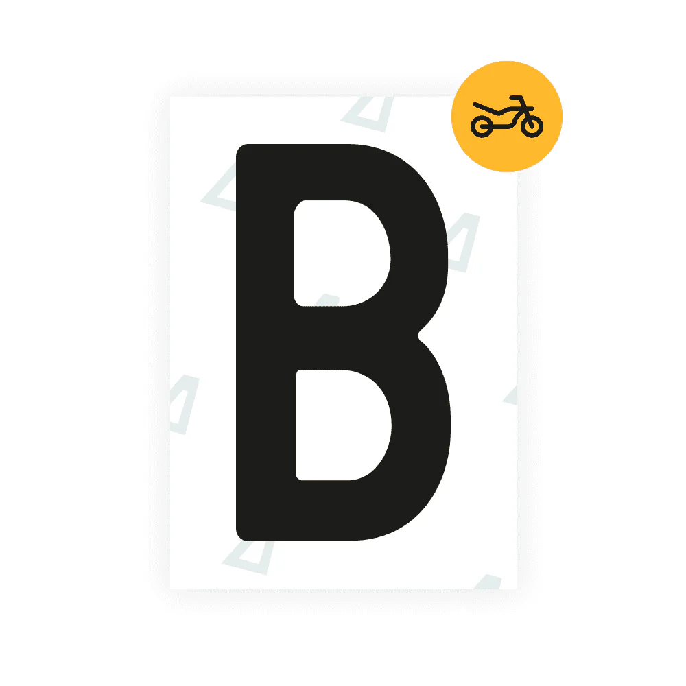 Alite Nanofilm for Austria Moto license plates - Symbol "B"