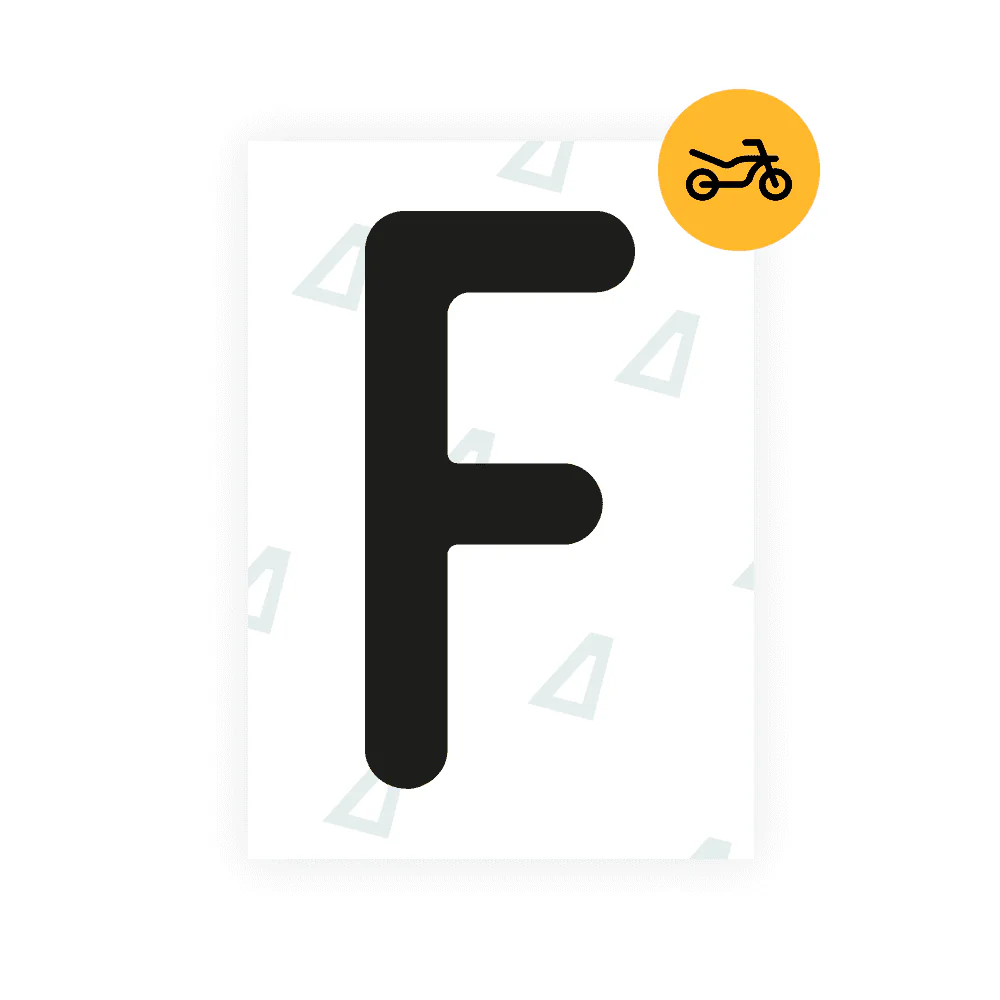 Alite Nanofilm for Austria Moto license plates - Symbol "F"