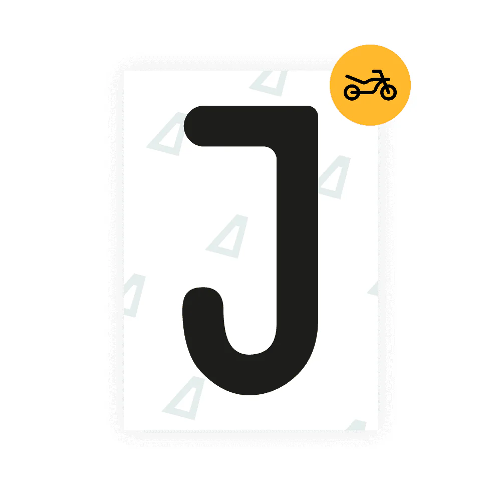 Alite Nanofilm for Austria Moto license plates - Symbol "J"