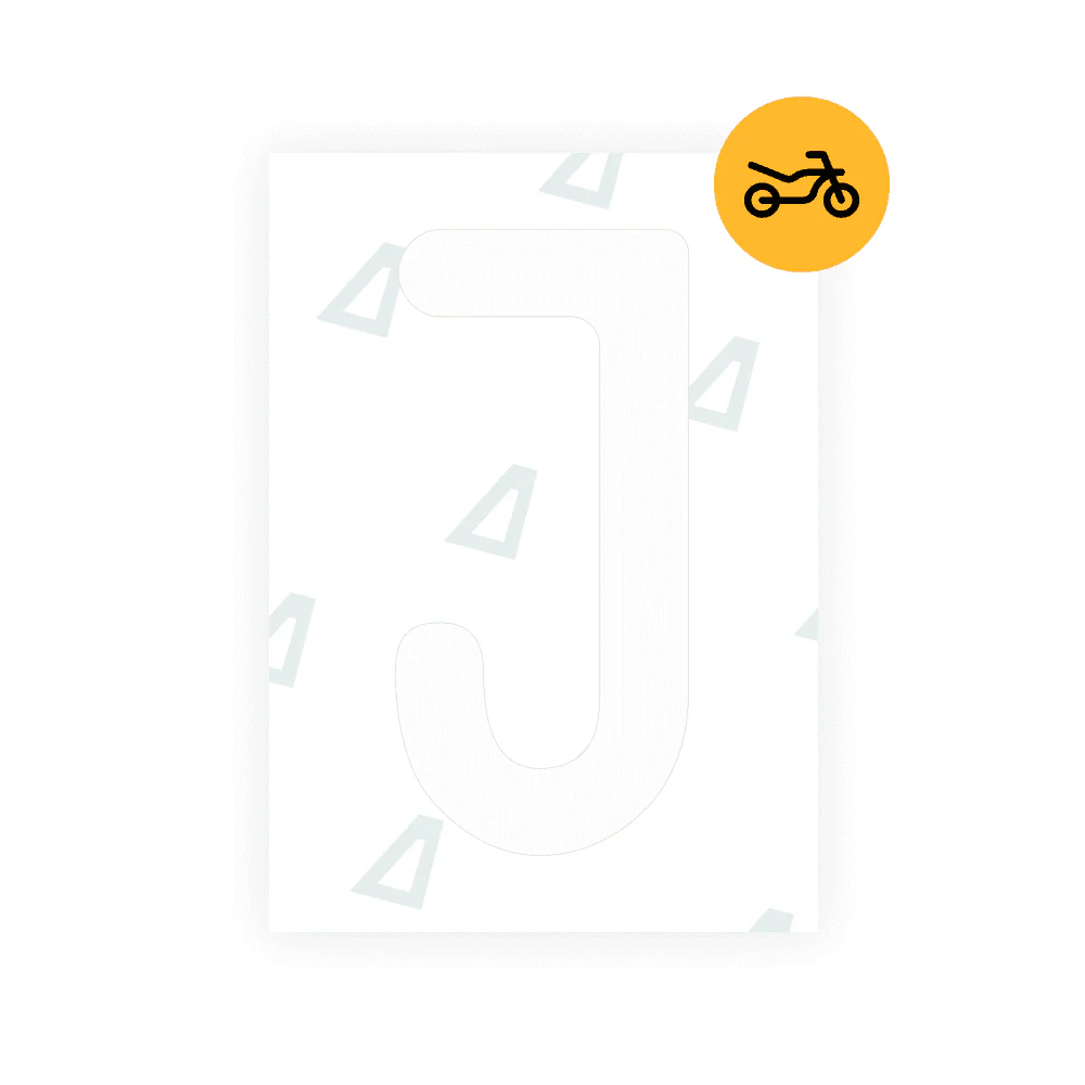 Alite Nanofilm for Austria Moto license plates - Symbol "J" - Image 2
