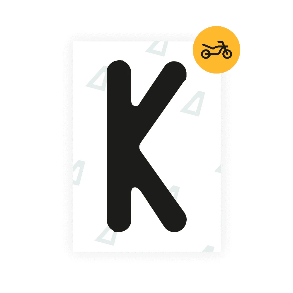 Alite Nanofilm for Austria Moto license plates - Symbol "K"