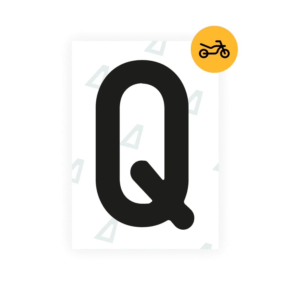 Alite Nanofilm for Austria Moto license plates - Symbol "Q"