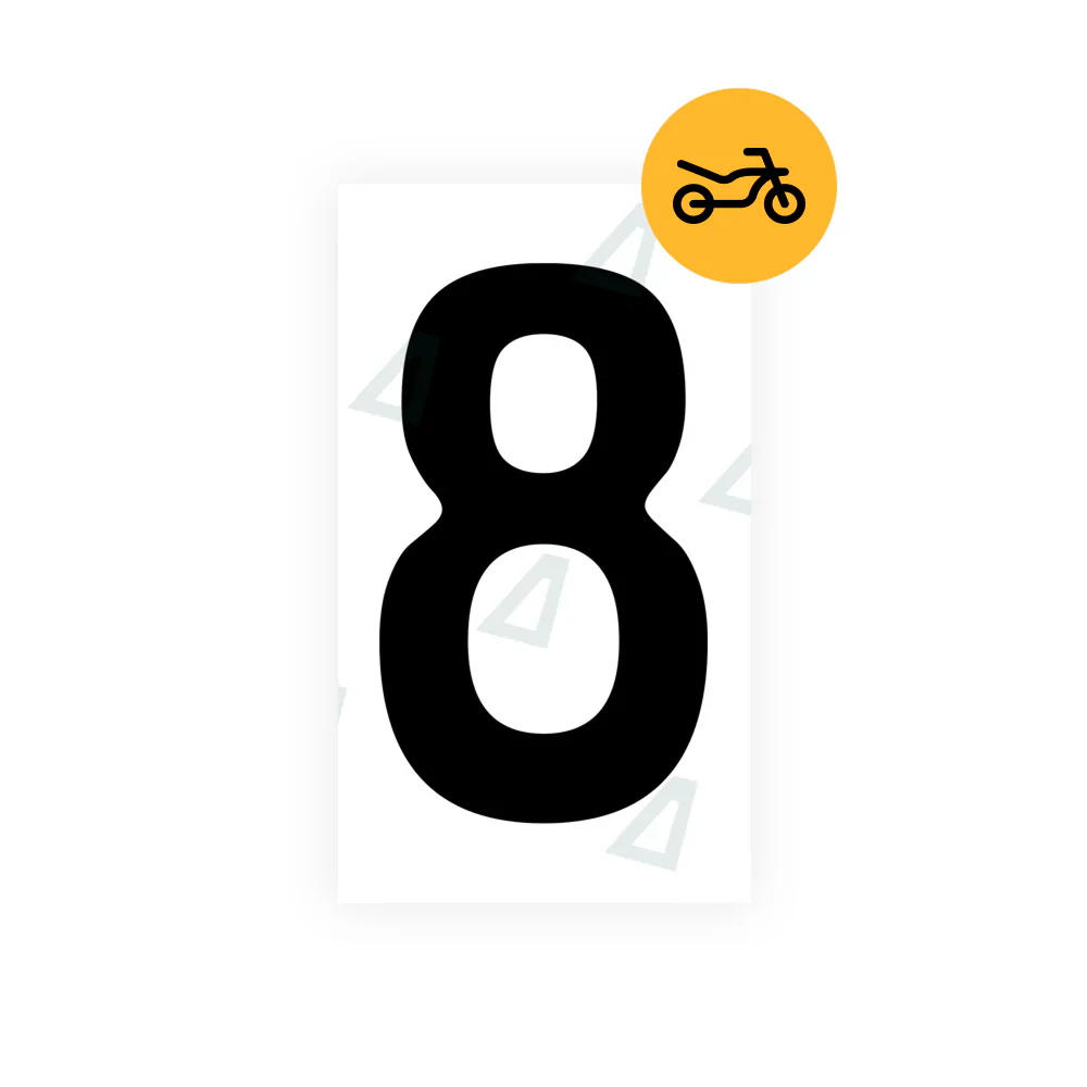 Alite Nanofilm for Bosnia moto license plates - Symbol "8"
