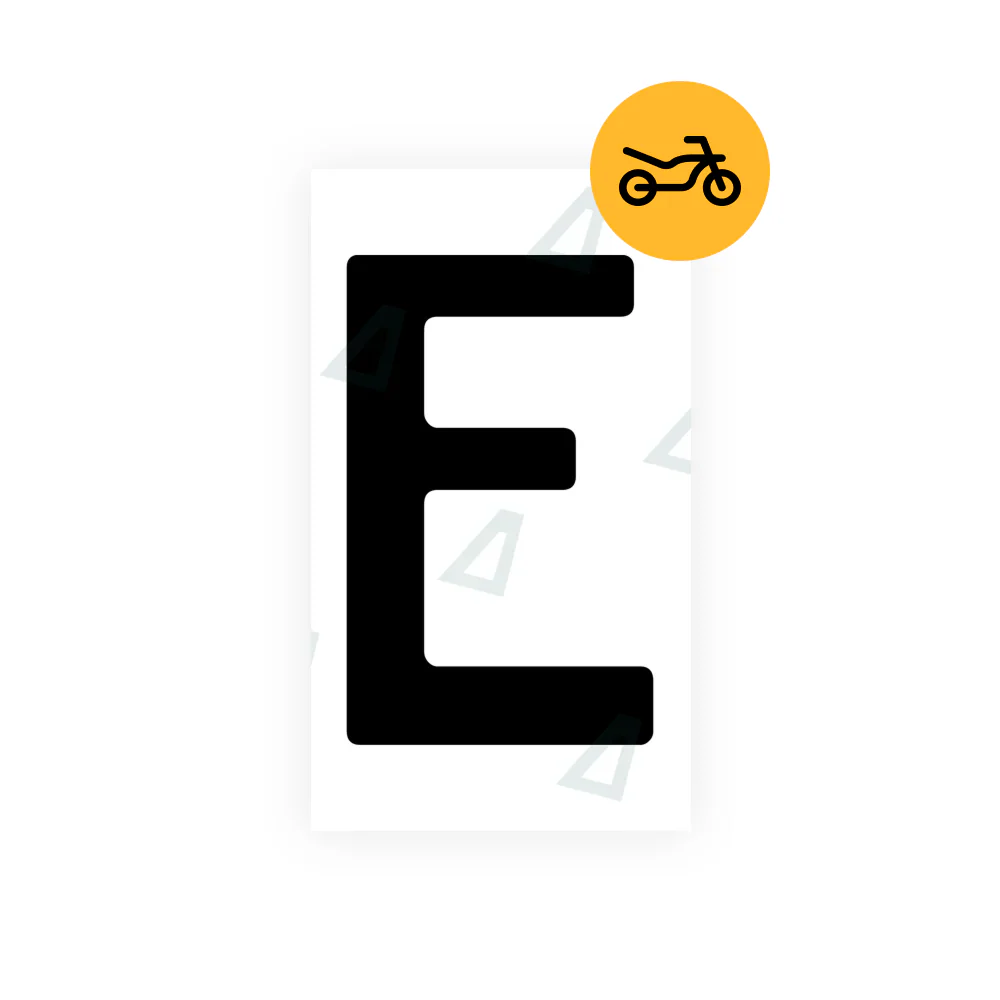 Alite Nanofilm for Cyprus moto license plates - Symbol "E"