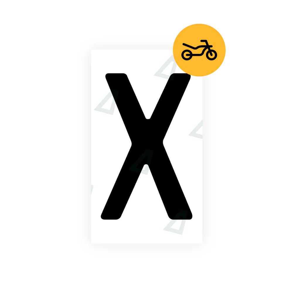 Alite Nanofilm for Cyprus moto license plates - Symbol "X"