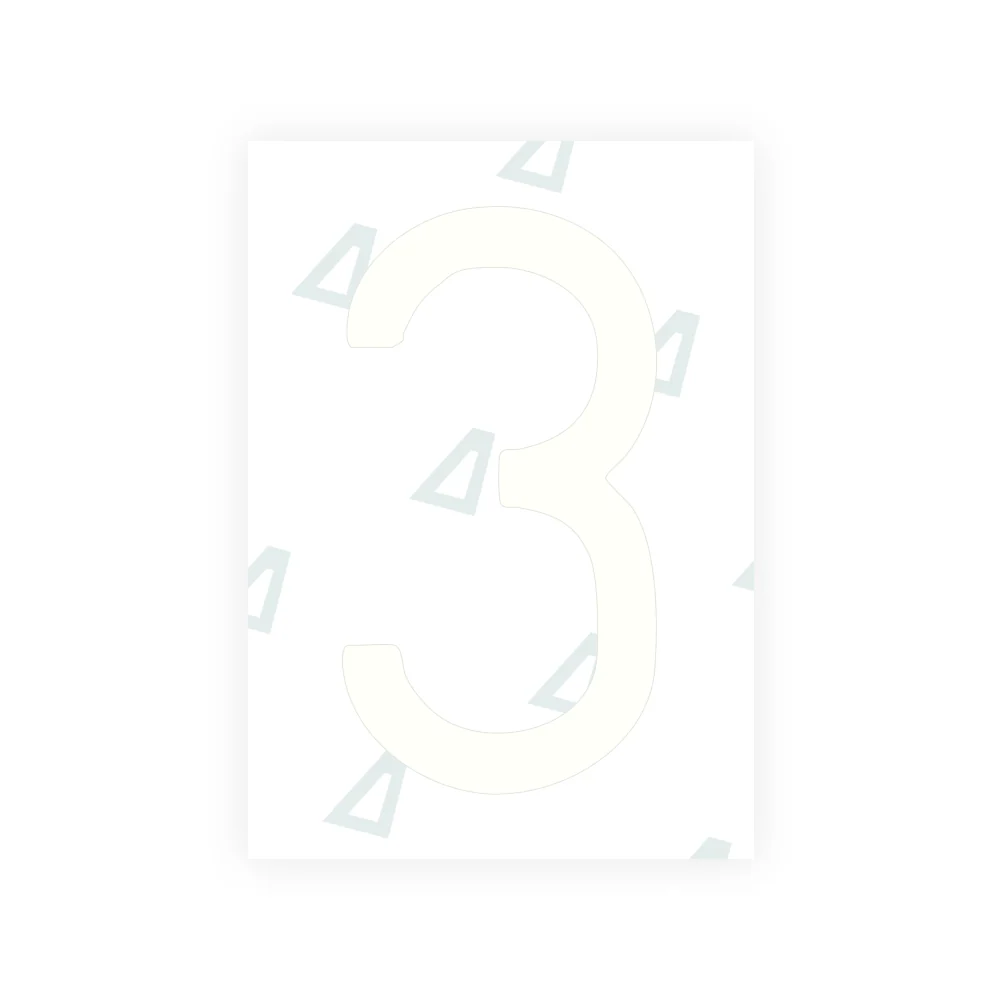 Alite Nanofilm for CA (British Columbia) license plates - Symbol "3" - Image 2