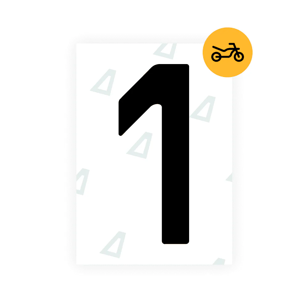 Alite Nanofilm for Czech Moto license plates - Symbol "1"