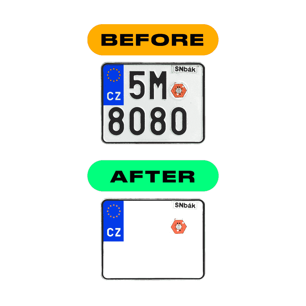 Alite Nanofilm for Czech Moto license plates - Symbol "F" - Image 3