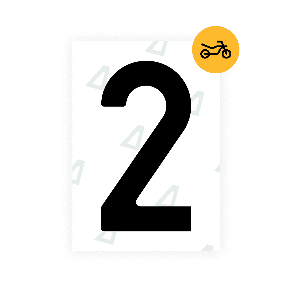 Alite Nanofilm for Czech Moto license plates - Symbol "2"
