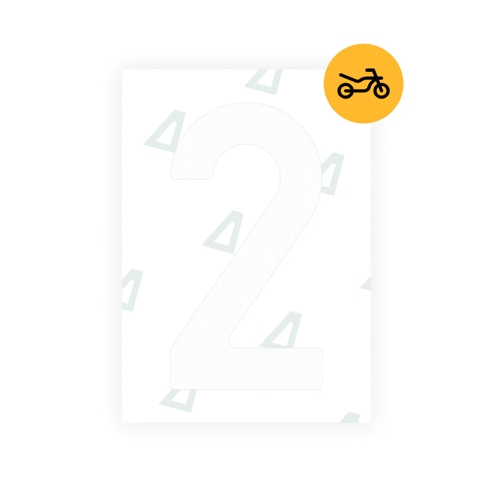 Alite Nanofilm for Czech Moto license plates - Symbol "2" - Image 2