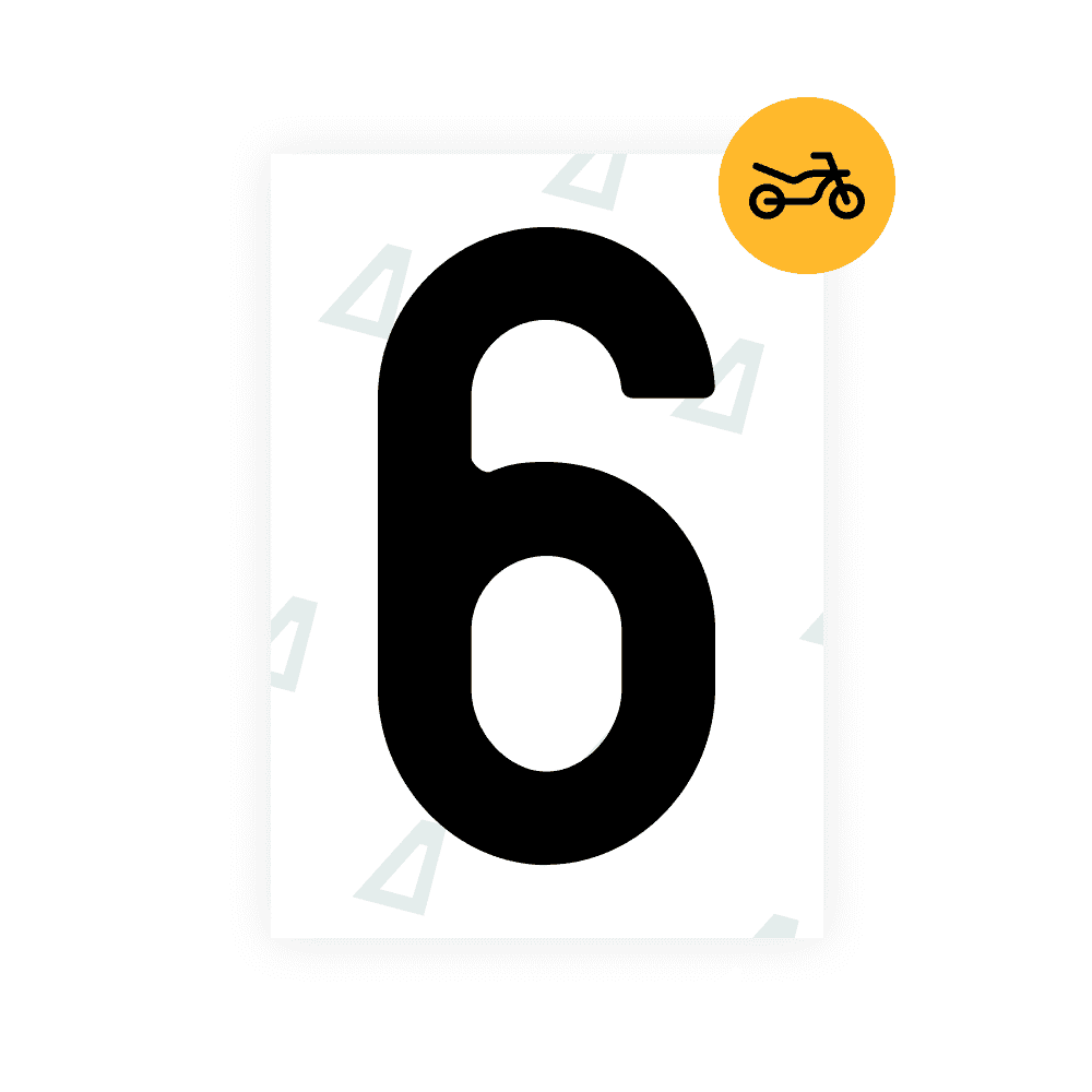 Alite Nanofilm for Czech Moto license plates - Symbol "6"