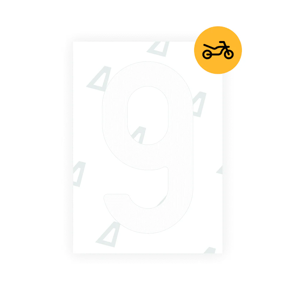 Alite Nanofilm for Czech Moto license plates - Symbol "9" - Image 2