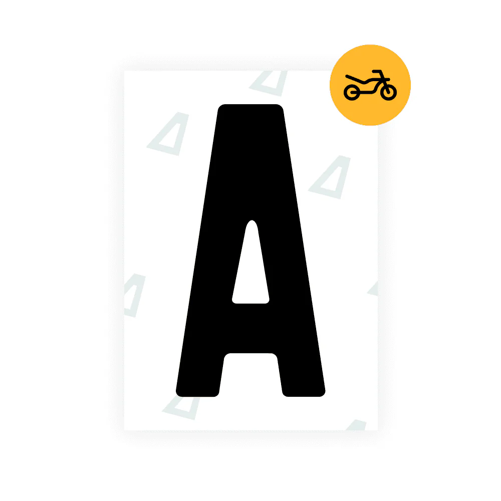Alite Nanofilm for Czech Moto license plates - Symbol "A"