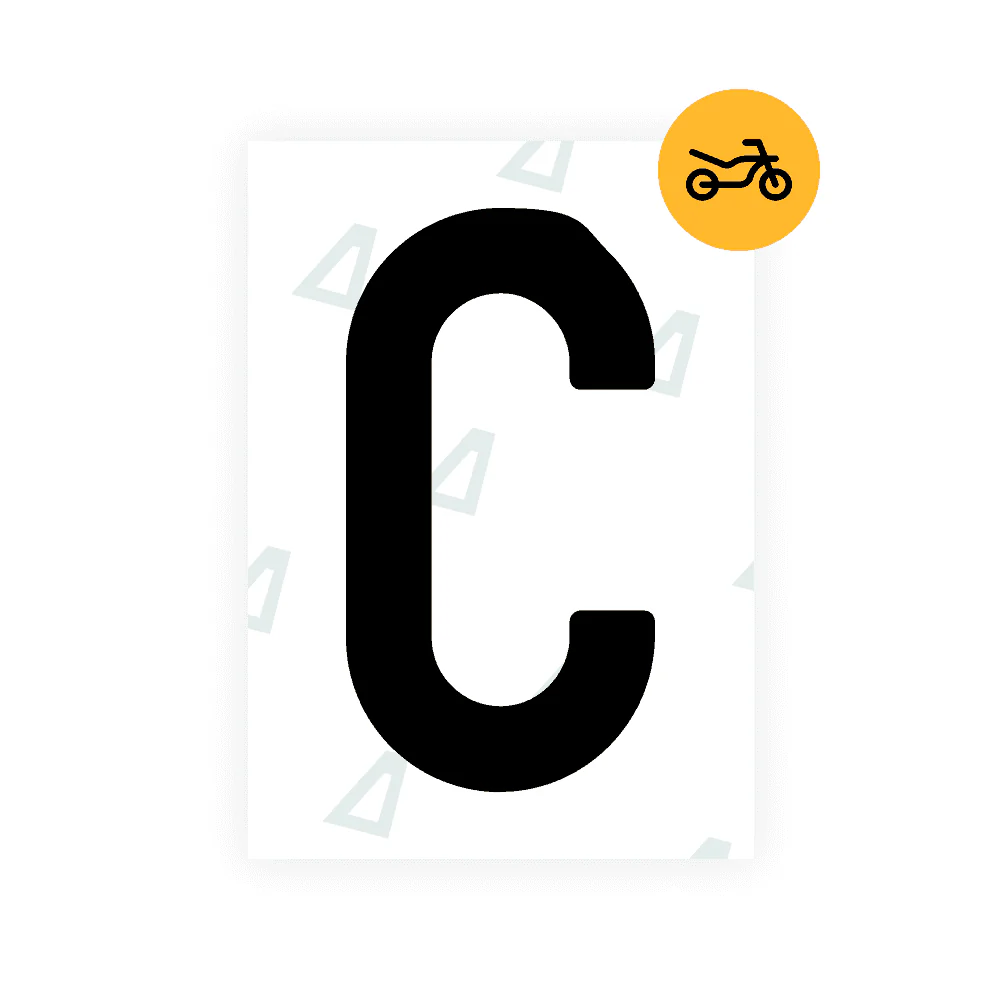 Alite Nanofilm for Czech Moto license plates - Symbol "C"