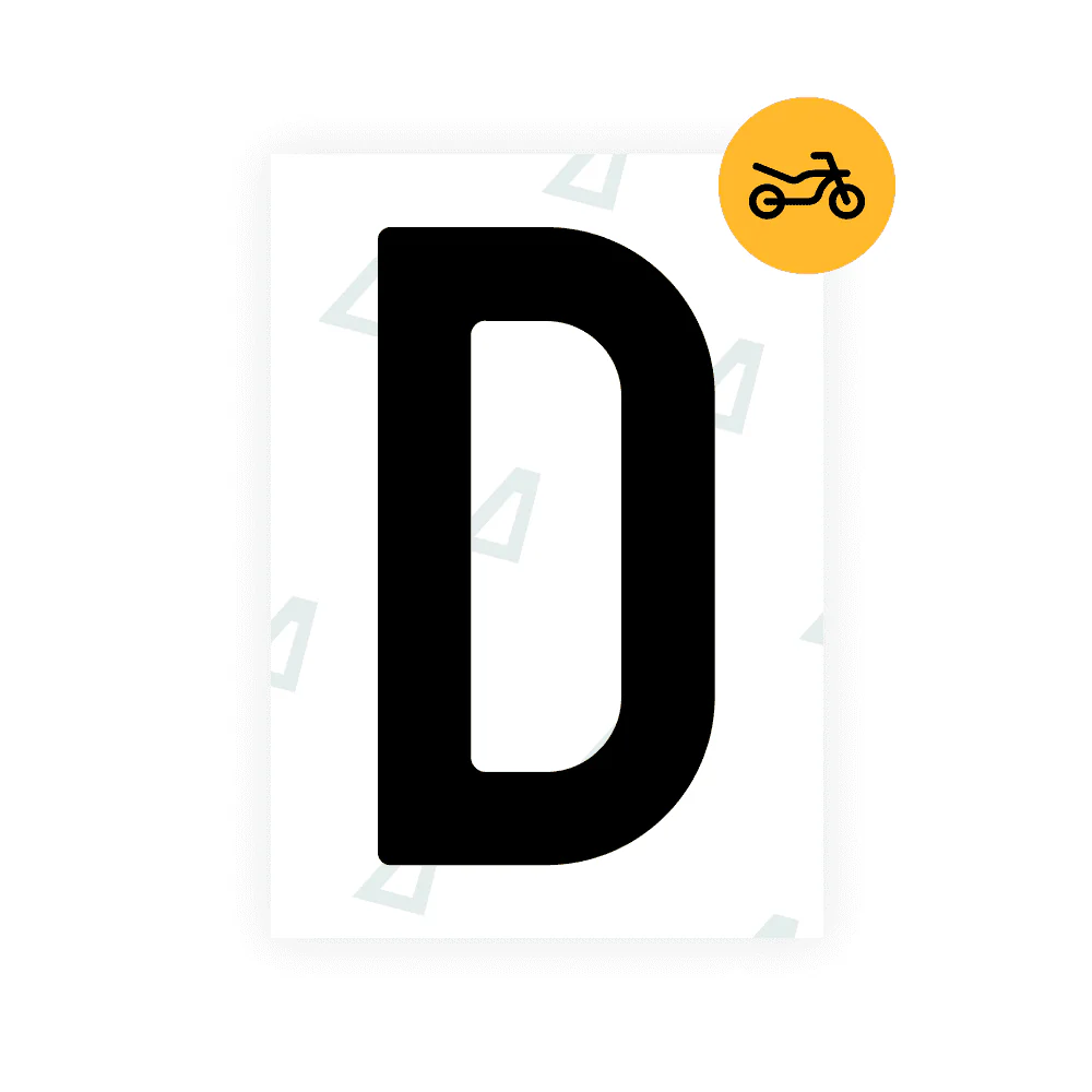 Alite Nanofilm for Czech Moto license plates - Symbol "D"