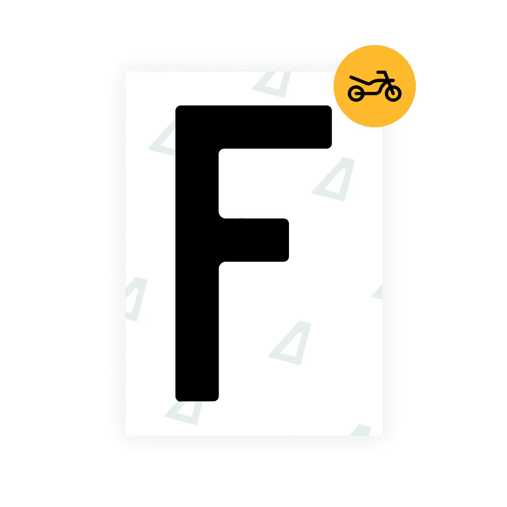 Alite Nanofilm for Czech Moto license plates - Symbol "F"