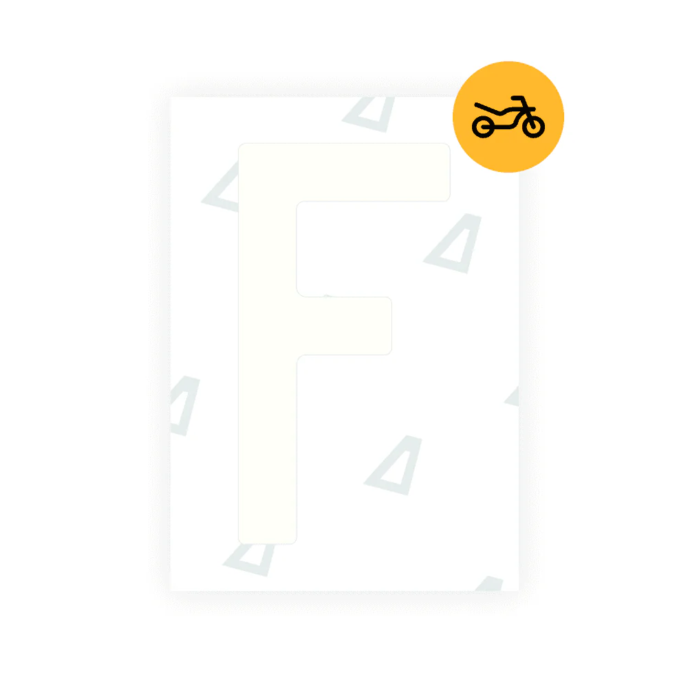 Alite Nanofilm for Czech Moto license plates - Symbol "F" - Image 2