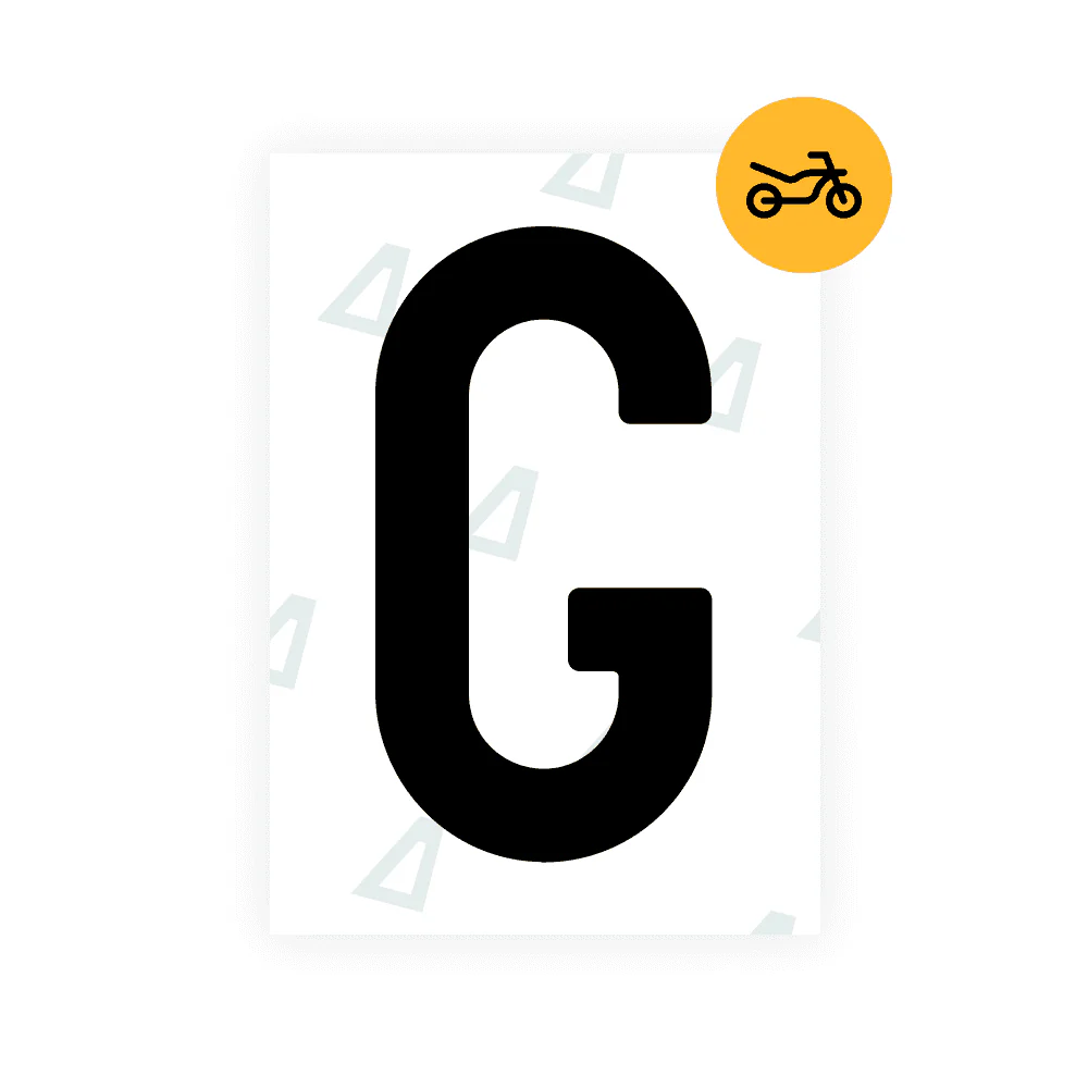 Alite Nanofilm for Czech Moto license plates - Symbol "G"