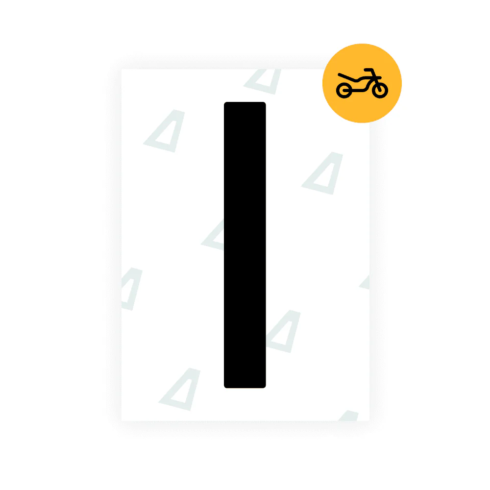 Alite Nanofilm for Czech Moto license plates - Symbol "I"