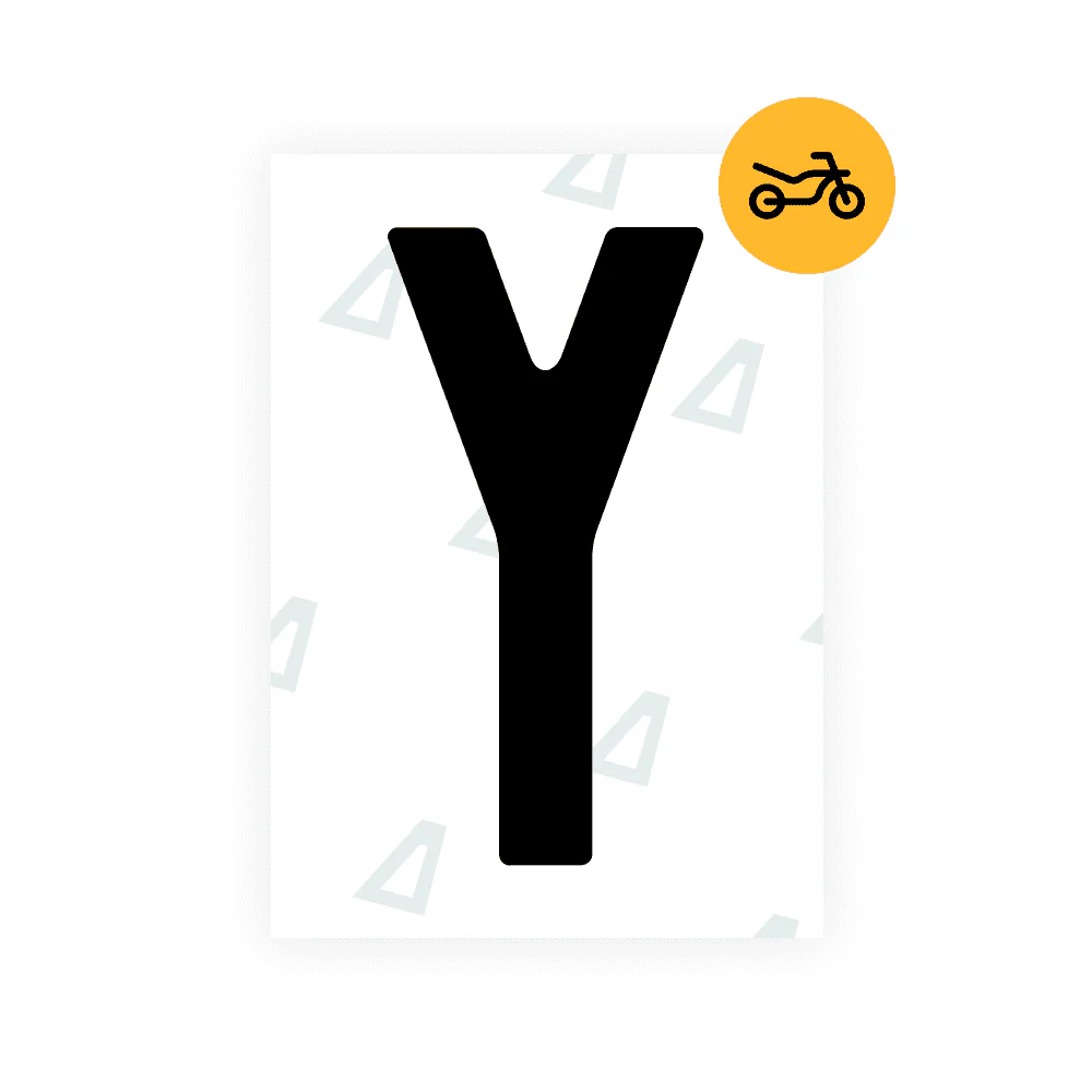 Alite Nanofilm for Czech Moto license plates - Symbol "Y"