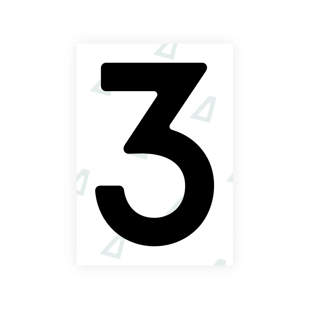 Alite Nanofilm for Finland license plates - Symbol "3"