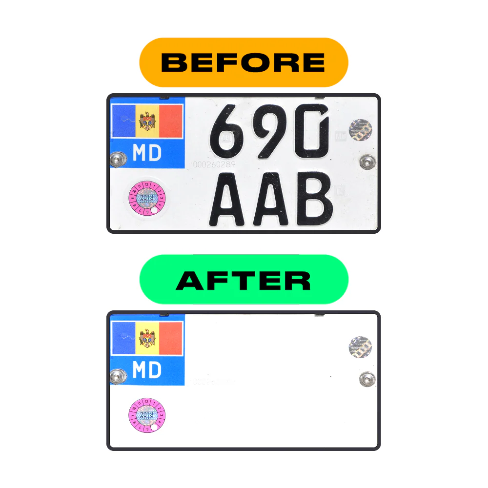 Alite Nanofilm for Moldova moto license plates - Symbol "0" - Image 3
