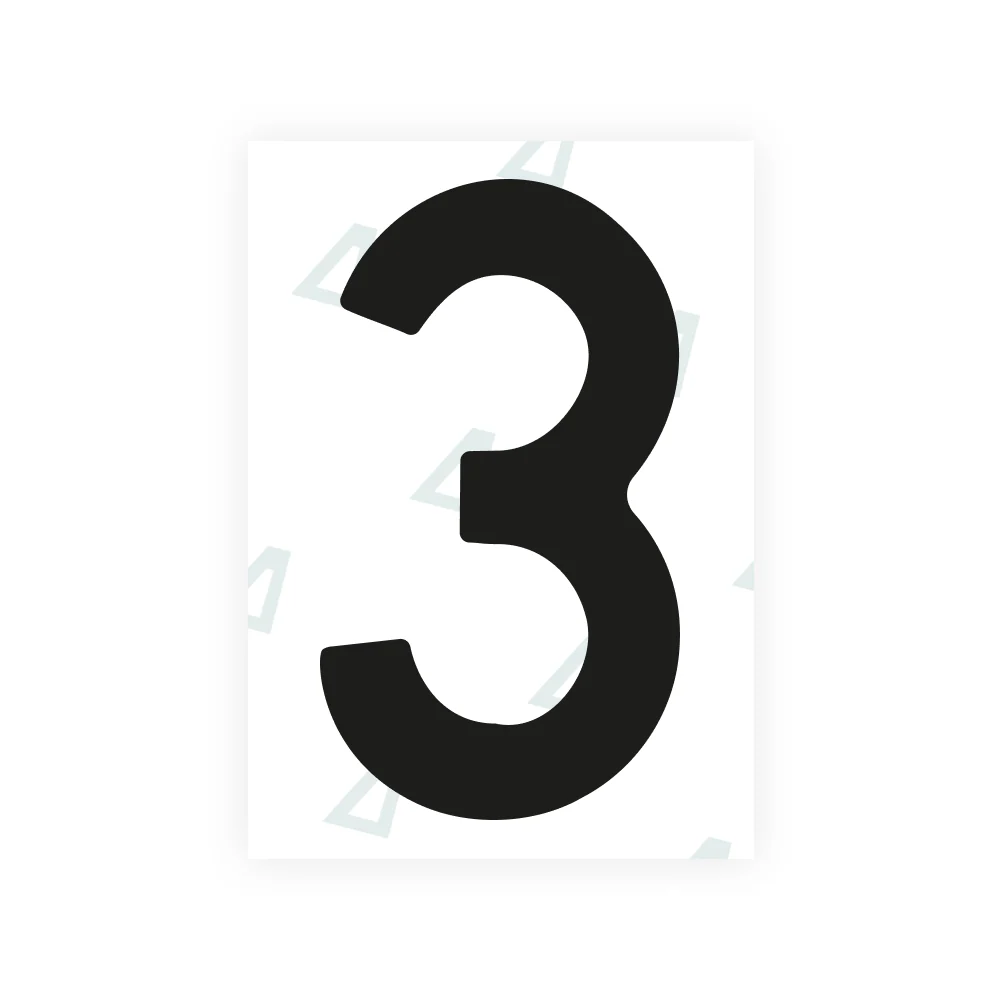 Alite Nanofilm for Portugal license plates - Symbol "3"