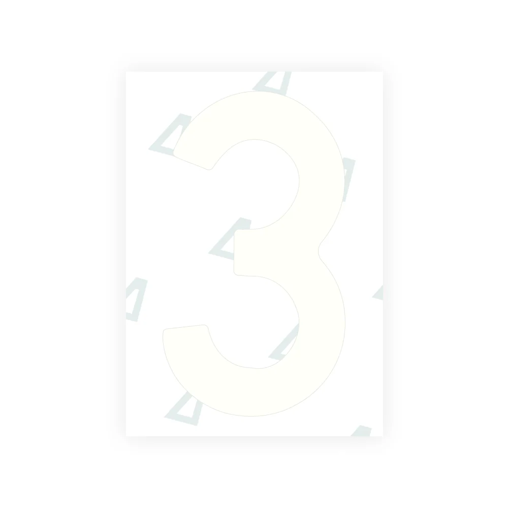 Alite Nanofilm for Portugal license plates - Symbol "3" - Image 2