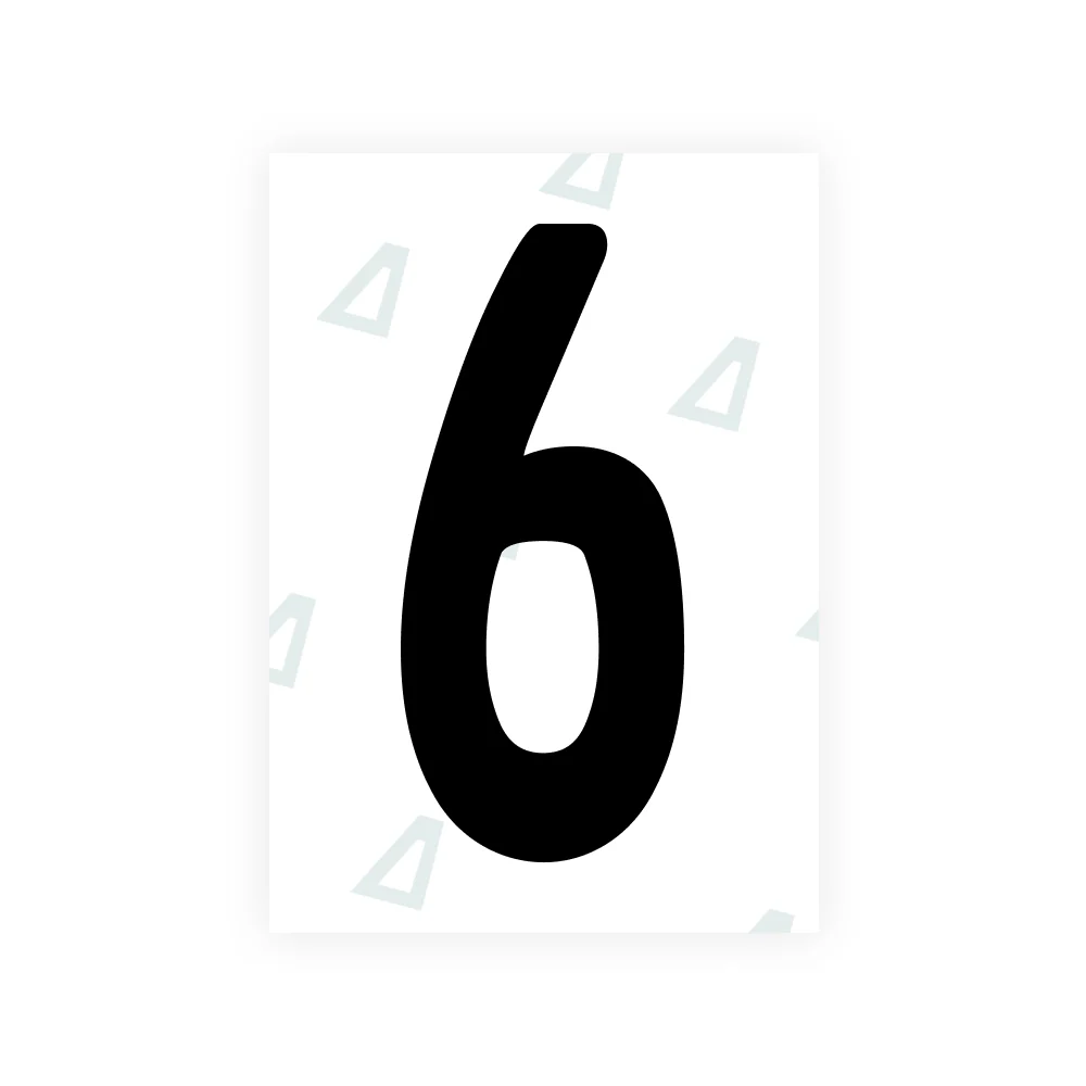 Alite Nanofilm for South Africa license plates - Symbol "6"