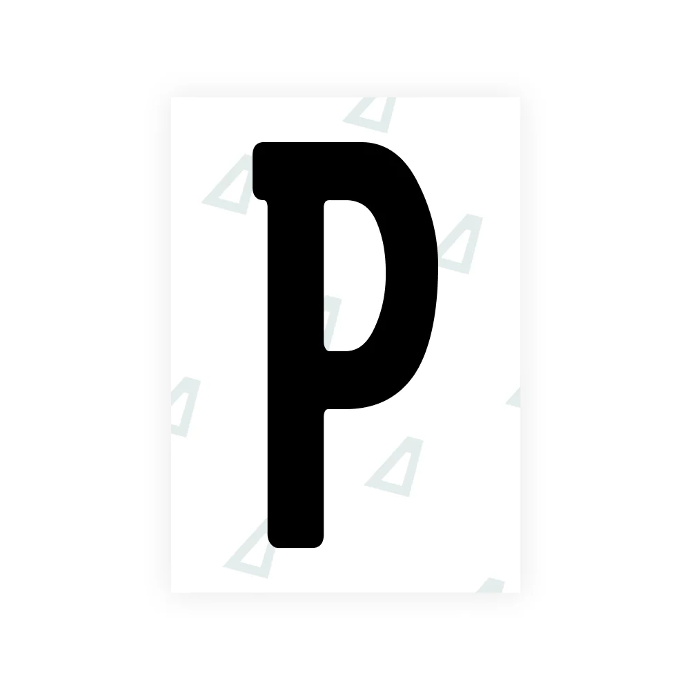 Alite Nanofilm for South Africa license plates - Symbol "P"