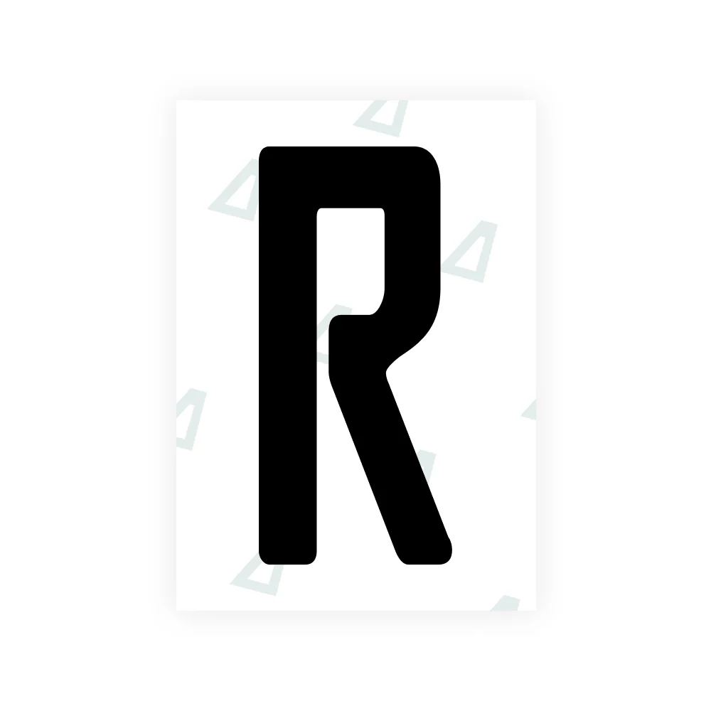 Alite Nanofilm for South Africa license plates - Symbol "R"