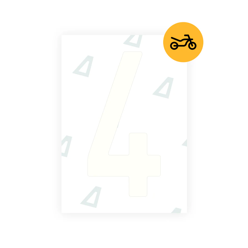 Alite Nanofilm for Spain Moto license plates - Symbol "4" - Image 2
