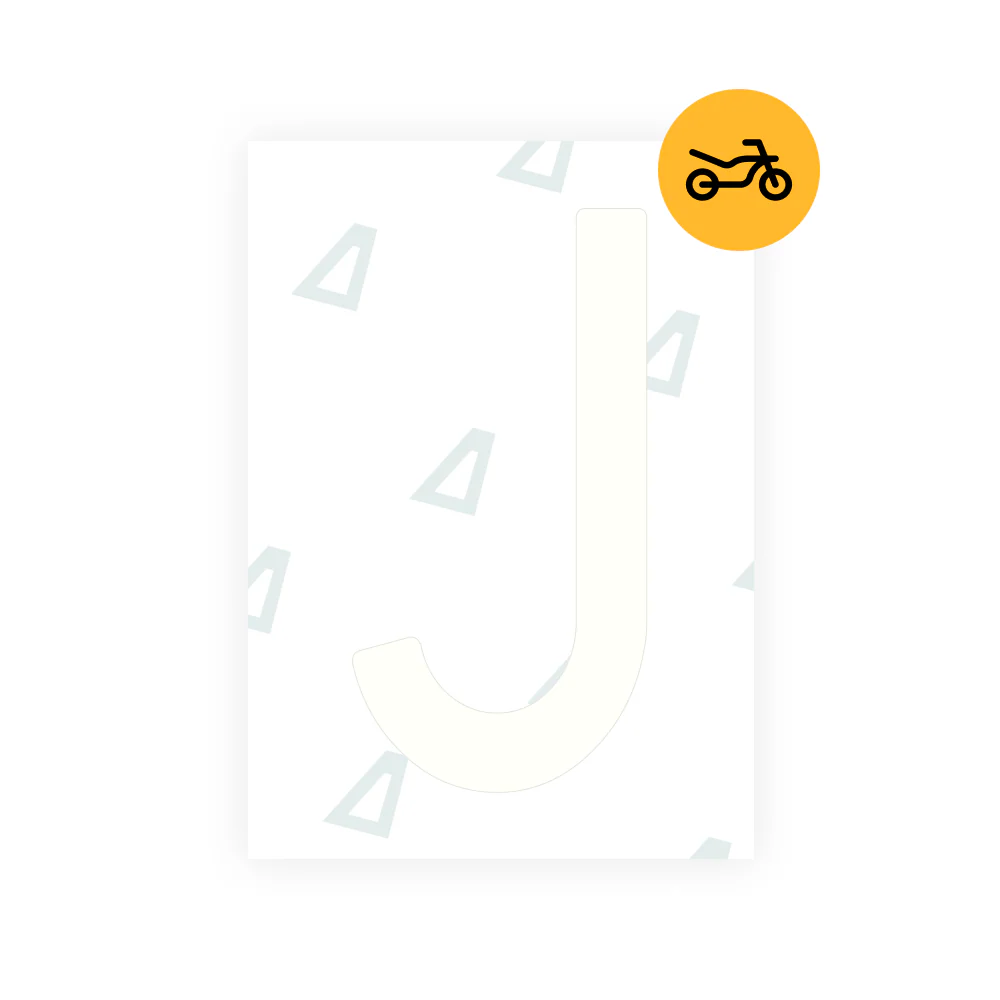 Alite Nanofilm for Spain Moto license plates - Symbol "J" - Image 2