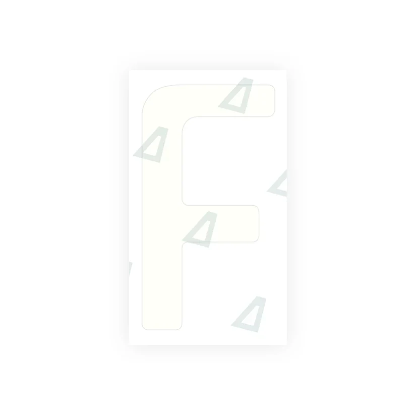Alite Nanofilm for Tanzania (standard) license plates - Symbol "F" - Image 2