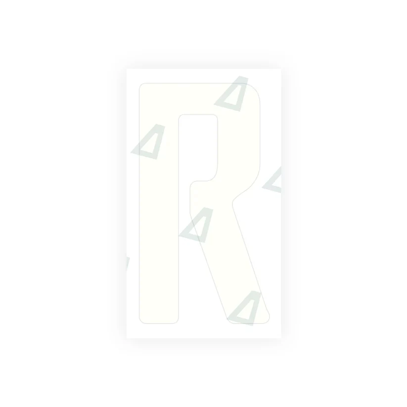 Alite Nanofilm for Tanzania (standard) license plates - Symbol "R" - Image 2