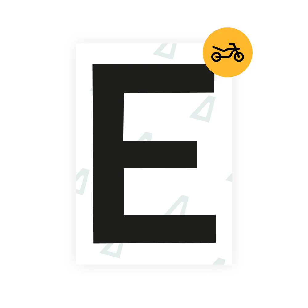 Alite Nanofilm for United Kingdom (Thin) moto license plates - Symbol "E"