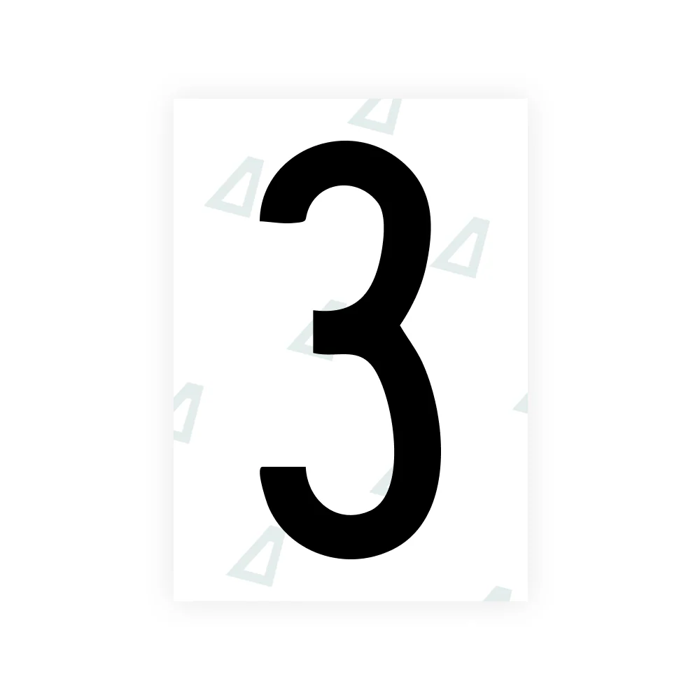 Alite Nanofilm for US (Alaska 2021) license plates - Symbol "3"