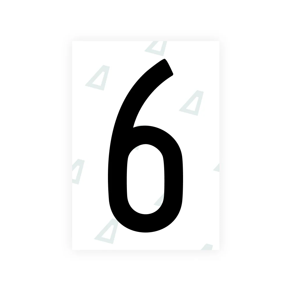 Alite Nanofilm for US (Alaska 2021) license plates - Symbol "6"