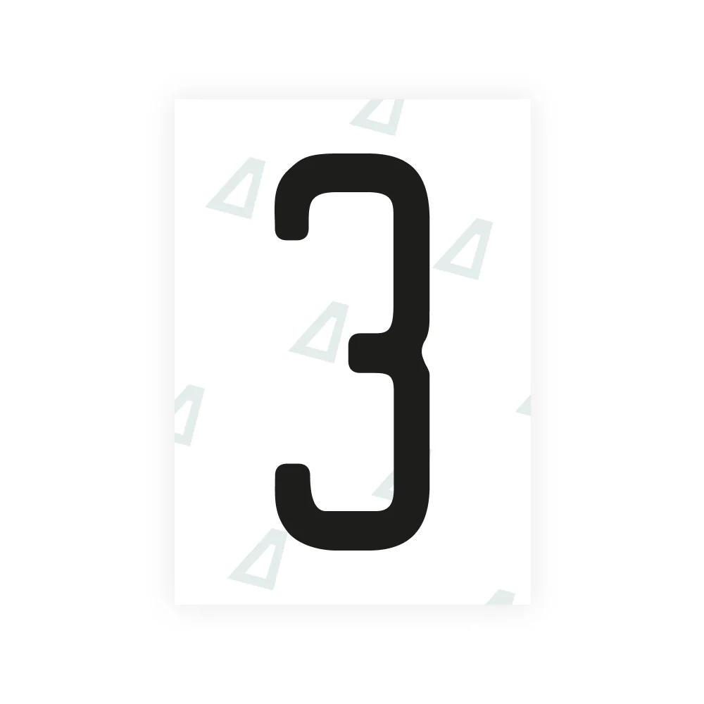 Alite Nanofilm for US (Alaska 2023) license plates - Symbol "3"