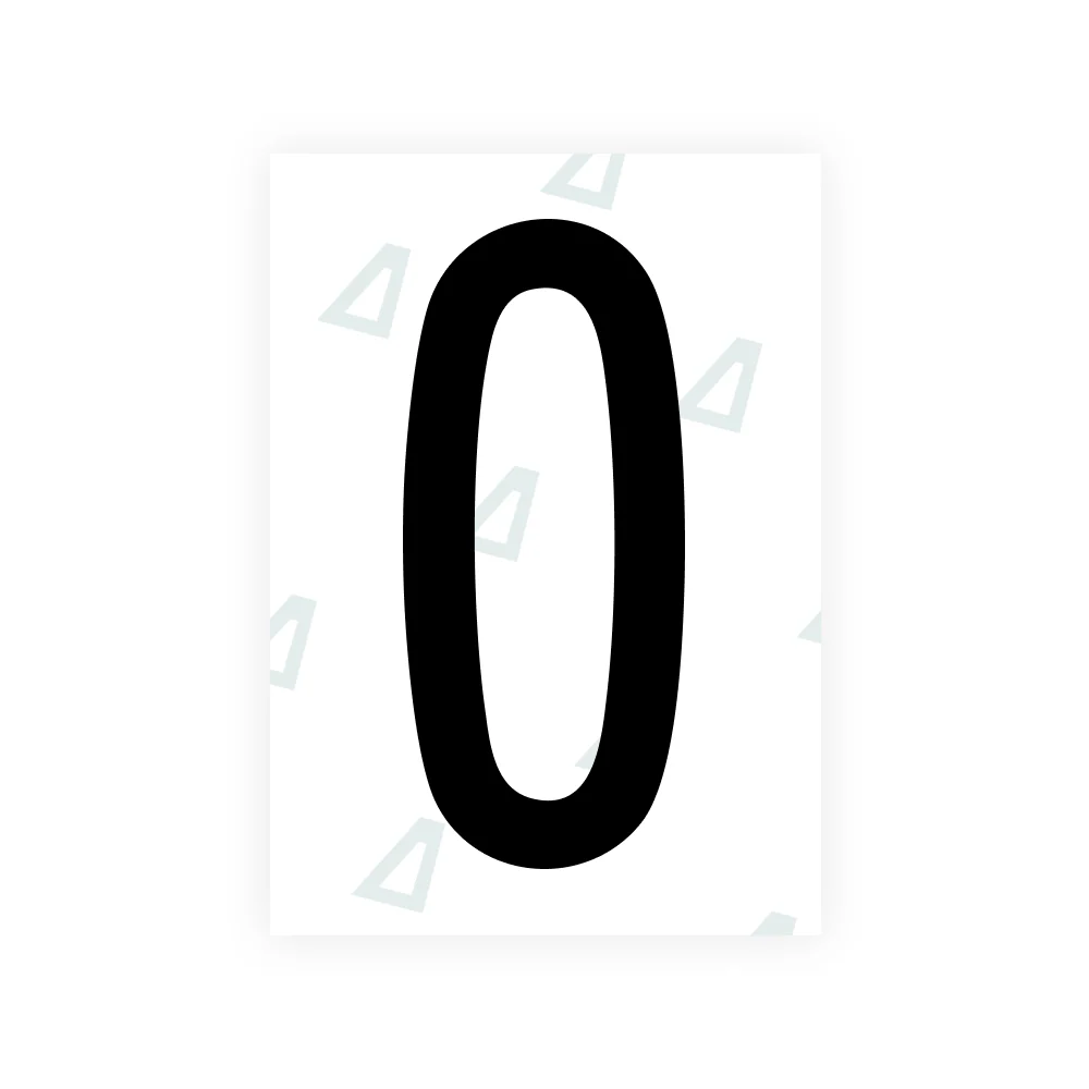 Alite Nanofilm for US (Hawaii) license plates - Symbol "0"