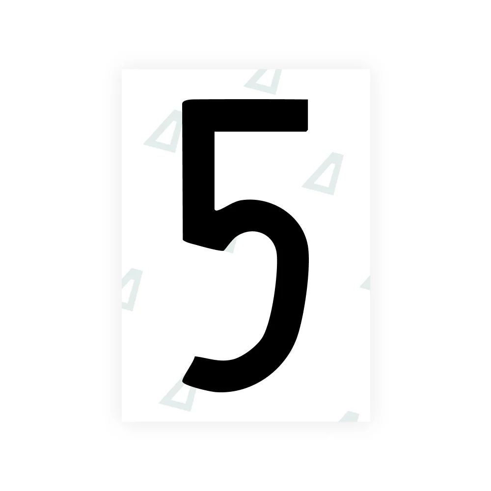 Alite Nanofilm for US (Hawaii) license plates - Symbol "5"