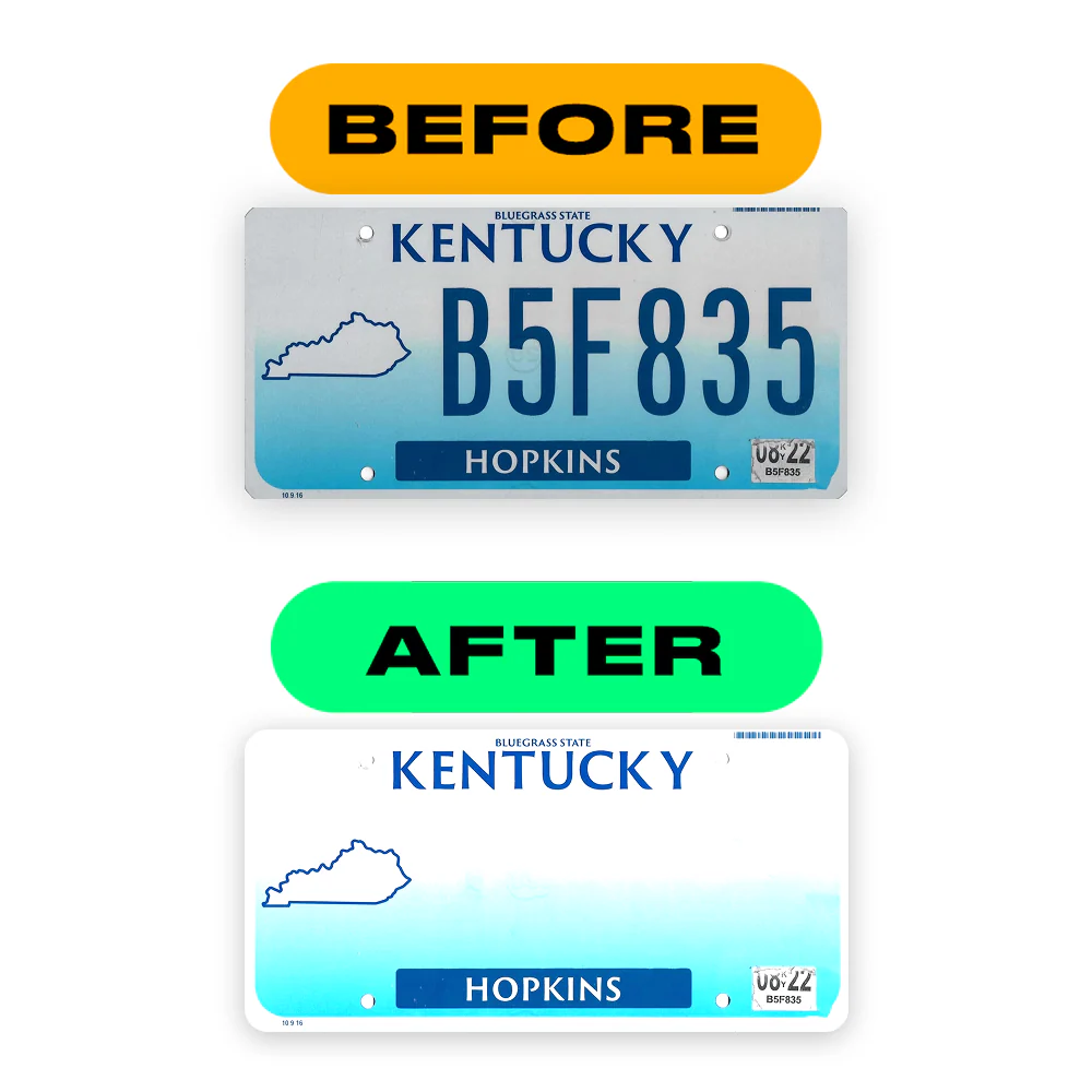 Alite Nanofilm for US (Kentucky - Flat) license plates - Symbol "B" - Image 3